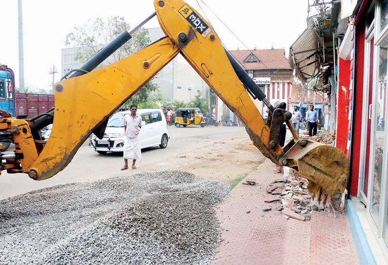 நாகர்கோவிலில் ஆக்கிரமிப்புகள் அகற்றம் நகராட்சி அதிகாரிகள் நடவடிக்கை