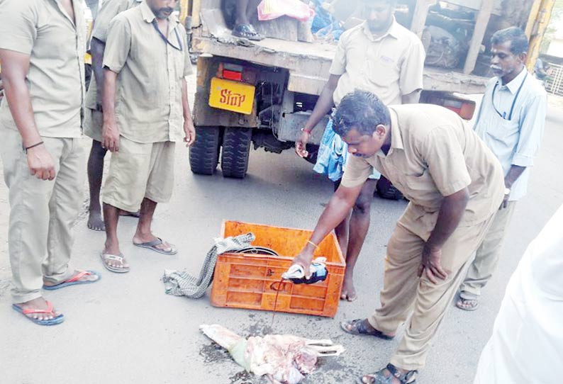 நாகர்கோவிலில் அனுமதியின்றி செயல்பட்ட இறைச்சி கடைகள் அகற்றம் அதிகாரிகள் நடவடிக்கை