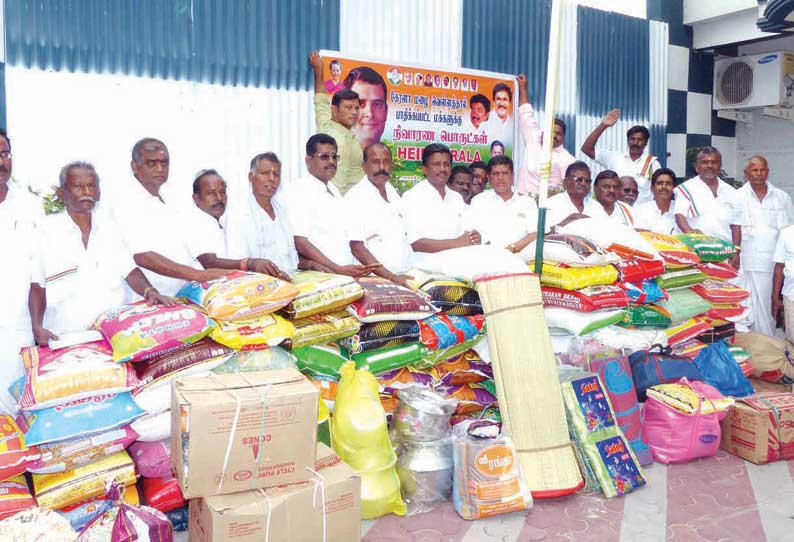 தர்மபுரி மாவட்ட காங்கிரஸ் சார்பில் கேரள மக்களுக்கு ரூ.5 லட்சம் நிவாரண பொருட்கள் அனுப்பி வைப்பு