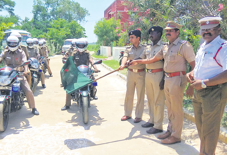 ஸ்ரீபெரும்புதூர் பகுதியில் குற்றங்களை தடுக்க மோட்டார்சைக்கிள் ரோந்து போலீஸ் குழு அறிமுகம்