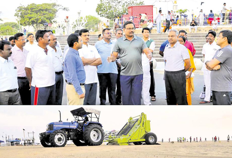 மெரினா கடற்கரையில் கண்காணிப்பு கேமராக்கள் பொருத்தப்படும் போலீஸ் கமிஷனர் தகவல்