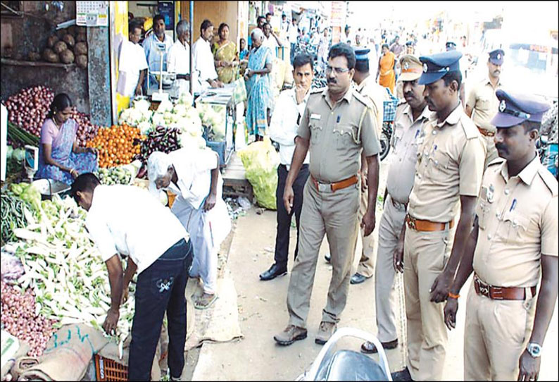 விழுப்புரத்தில் ஆக்கிரமிப்புகள் அகற்றம், போலீசார் நடவடிக்கை