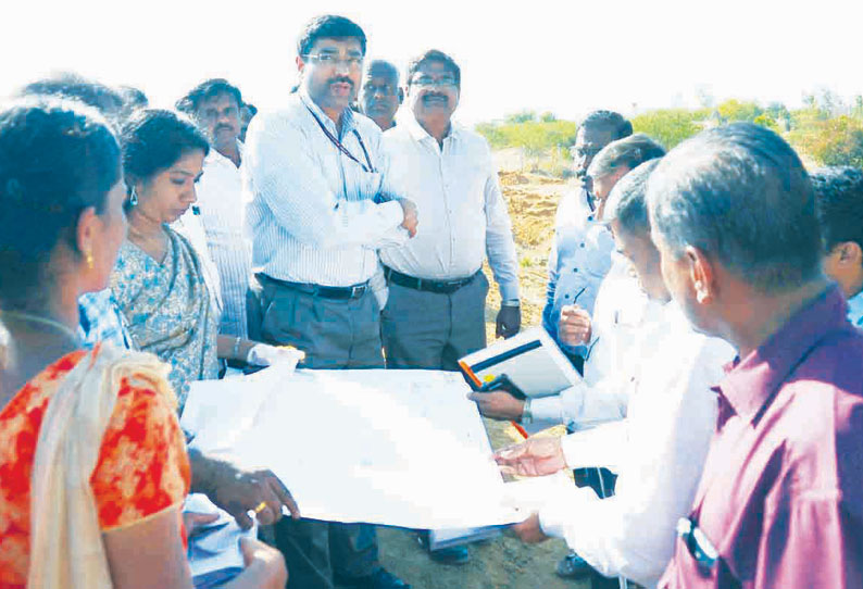 புதிய நகரம் அமைப்பதற்கான இடத்தை முதன்மை செயலாளர் ஆய்வு