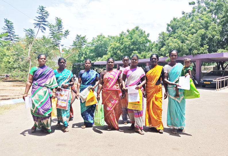 பழங்குடியினர் சான்றிதழ் வழங்கக்கோரி இருளர் இன பெண்கள் மனு கலெக்டரிடம் வழங்கினர்