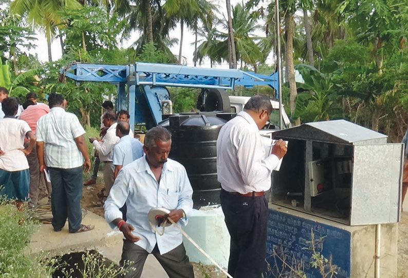 ஆழ்துளை கிணறுகள் அமைத்ததில் முறைகேடு புகார் லஞ்ச ஒழிப்பு போலீசார் விசாரணை