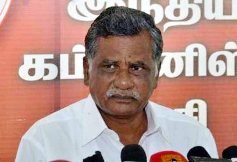 மக்களை திரட்டி மனிதசங்கிலி போராட்டம் முத்தரசன் பேட்டி