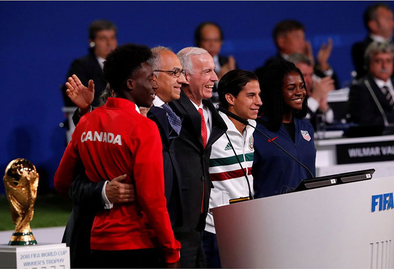 2026 உலக கோப்பை கால்பந்து போட்டிகள்; அமெரிக்கா, மெக்சிகோ மற்றும் கனடா இணைந்து நடத்துகின்றன