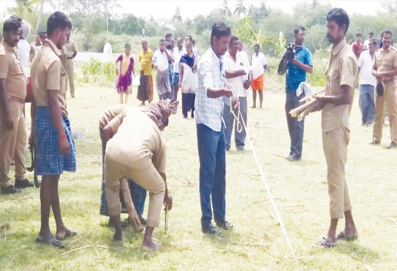 புள்ளம்பாடி அருகே குளத்தை ஆக்கிரமித்து நெல் பயிரிட்ட நிலம் மீட்பு