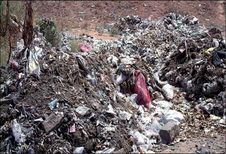 குடிமங்கலம் அருகே சாலையோரம் கொட்டப்படும் குப்பை கழிவுகளால் சுகாதார சீர்கேடு ஏற்படும் அபாயம்