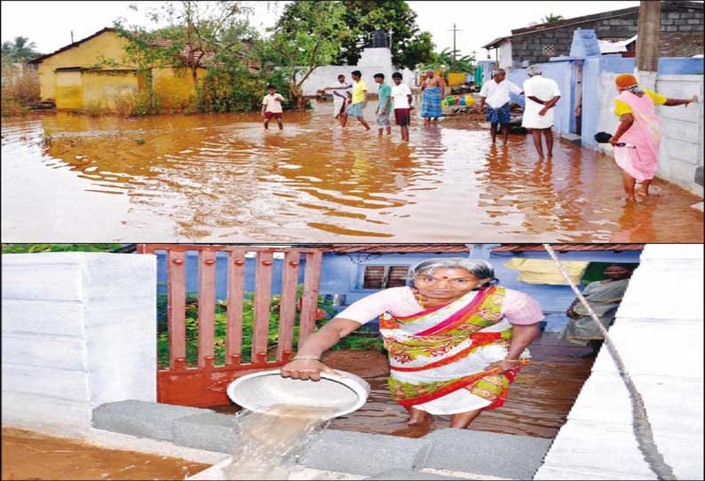 புஞ்சைபுளியம்பட்டி பகுதியில் பலத்த மழை: 10 வீடுகளை வெள்ளம் சூழ்ந்தது