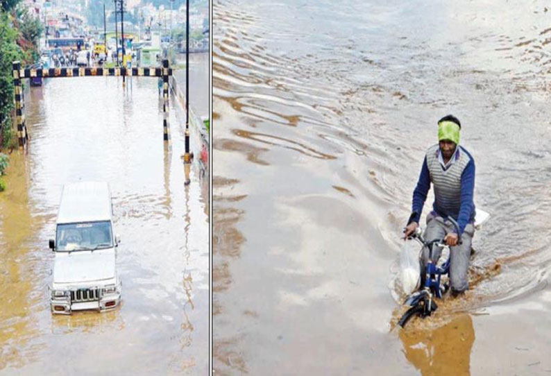 ஊட்டியில் கன மழை கொட்டியது; கோடப்பமந்து கால்வாயில் வெள்ளப்பெருக்கு