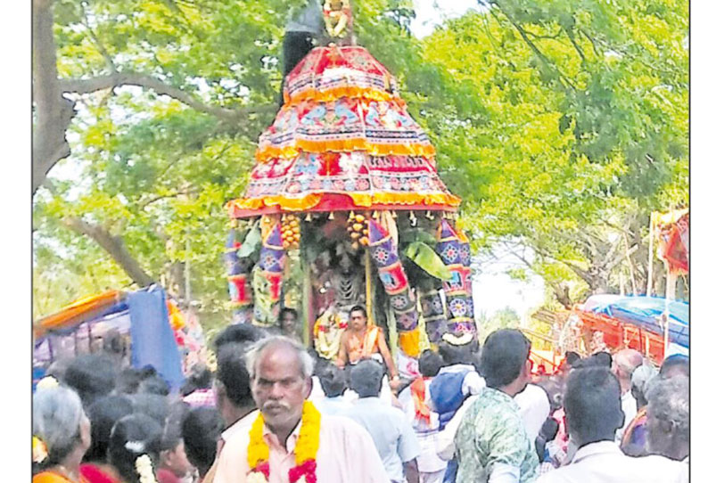 மேல்மருவத்தூர் அருகே தண்டாயுதபாணி கோவில் தேரோட்டம்