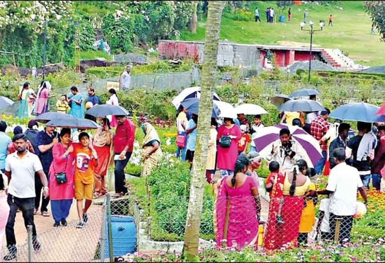 கொடைக்கானல் பகுதியில் சூறைக்காற்றுடன் பலத்த மழை