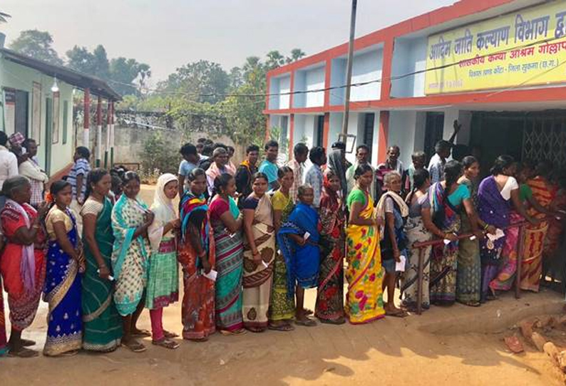 சத்தீஸ்கர் சட்டசபை இரண்டாம் கட்ட தேர்தல்: 72 சதவீதம் வாக்குப்பதிவு