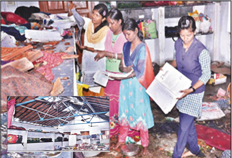 ‘கஜா’ புயலால் சேதம் அடைந்த சர்தார் வேதரத்தினம் தொடங்கிய குருகுலம்