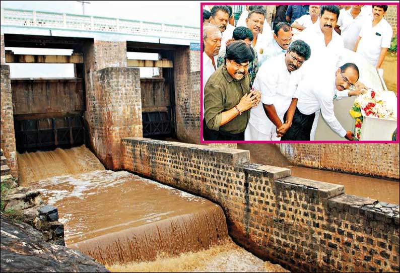 சாத்தியாறு அணையில் இருந்து பாசனத்திற்கு தண்ணீர் திறப்பு