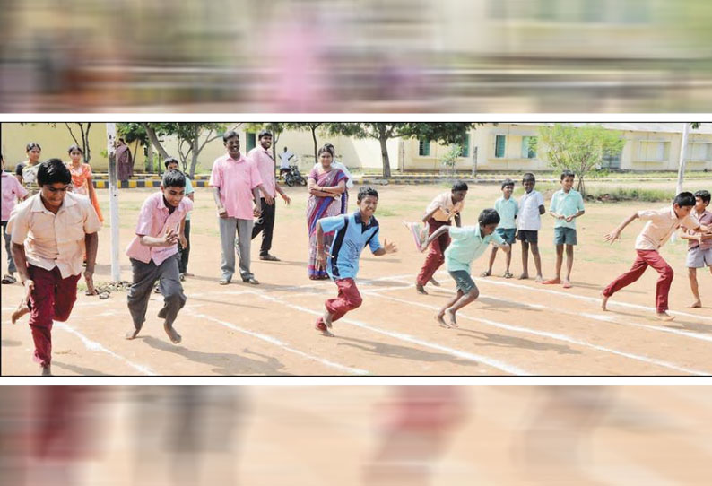 மாற்றுத்திறனாளி மாணவர்களுக்கு விளையாட்டு போட்டிகள் 100-க்கும் மேற்பட்டோர் பங்கேற்பு