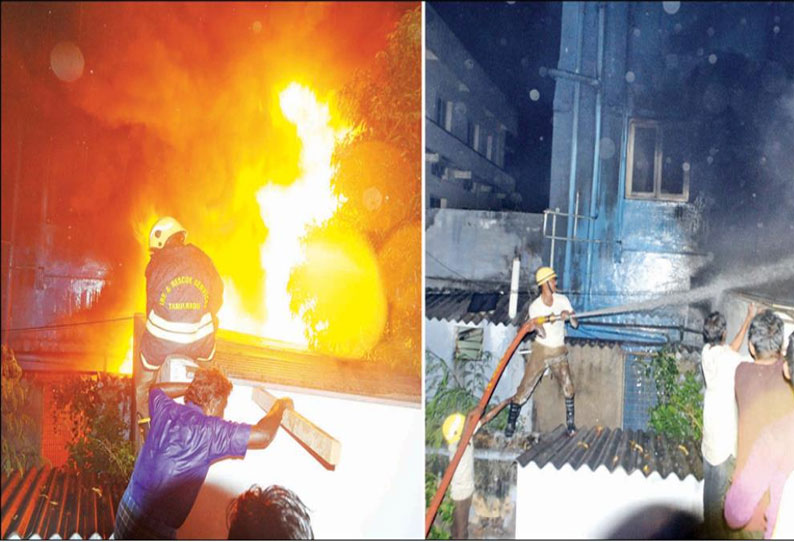 திருப்பூர்: பனியன் குடோனில் தீ விபத்து - பல லட்சம் ரூபாய் பொருட்கள் சேதம்