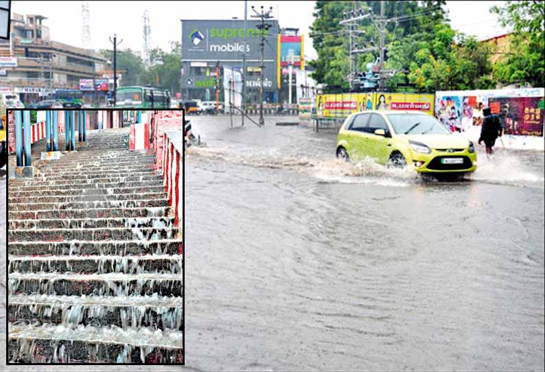 பழனியில் கொட்டித்தீர்த்த மழை: முருகன் கோவிலில் ரோப்கார் சேவை நிறுத்தம்