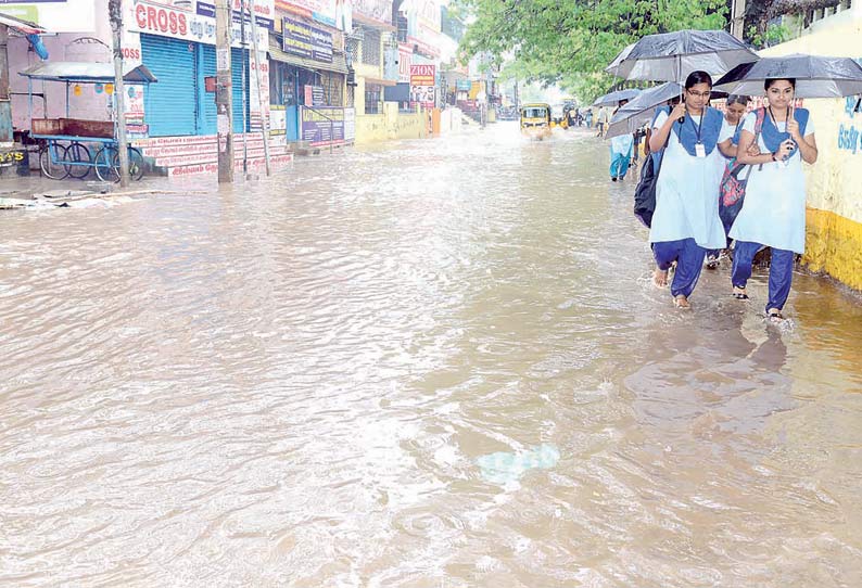 நாகர்கோவிலில் இடி–மின்னலுடன் கன மழை 3 மணி நேரம் கொட்டி தீர்த்தது