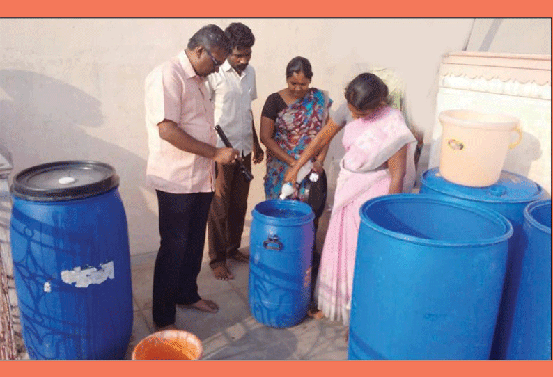 பொ.மல்லாபுரம், கடத்தூர் பேரூராட்சிகளில் டெங்கு கொசுப்புழு ஒழிப்பு பணி