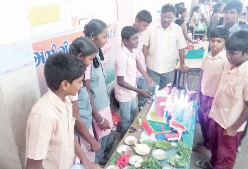 பெரம்பலூரில் மாவட்ட அளவிலான அறிவியல் கண்காட்சி 500 படைப்புகள் இடம்பெற்றிருந்தன