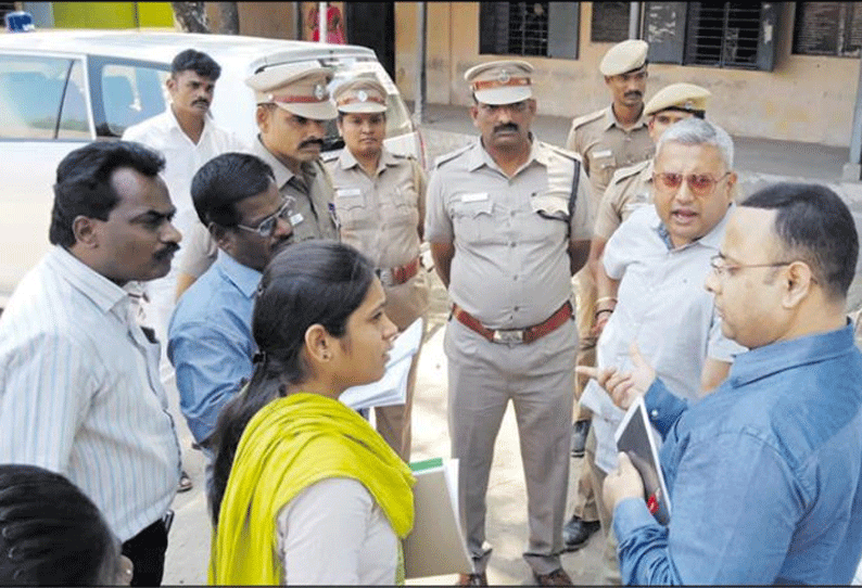 ஆரணி பகுதியில் பதற்றமான வாக்குச்சாவடிகளை தேர்தல் பார்வையாளர்கள் ஆய்வு