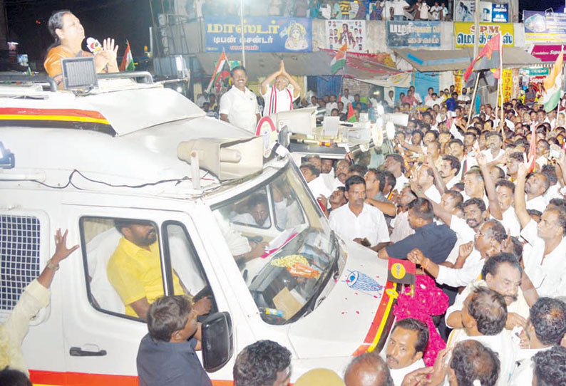 அ.தி.மு.க. கூட்டணி வெற்றி பெற்று மத்தியில், மோடி தலைமையிலான ஆட்சி அமைவது உறுதி பிரேமலதா பிரசாரம்