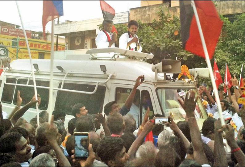 “தமிழகத்தில் மோடி எதிர்ப்பு அலை வீசுகிறது” உதயநிதி ஸ்டாலின் பேச்சு