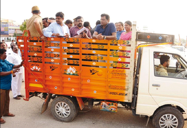 சித்ராபவுர்ணமியன்று கிரிவலப்பாதையில் பக்தர்களுக்கான வசதிகள் குறித்து கலெக்டர் ஆய்வு