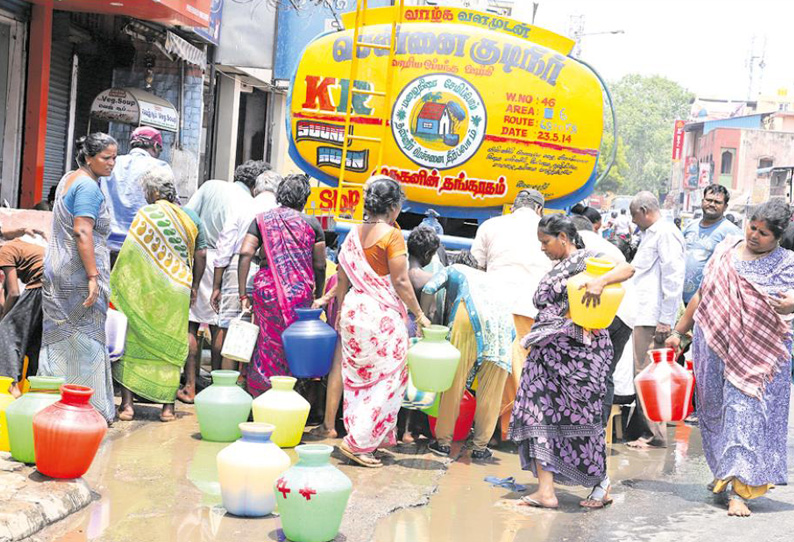 வடசென்னையில் ஒரு குடம் தண்ணீர் ரூ.10-க்கு விற்பனை விசுவரூபம் எடுக்கும் குடிநீர் பிரச்சினை