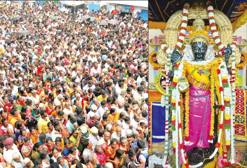 காஞ்சீபுரத்தில் அத்திவரதரை தரிசிக்க பக்தர்கள் கூட்டம் அலைமோதுகிறது