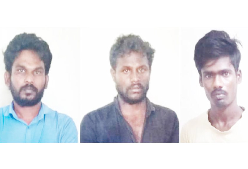 வேதாரண்யம் அருகே சாமி சிலைகளை கொள்ளையடித்த 3 பேர் கைது