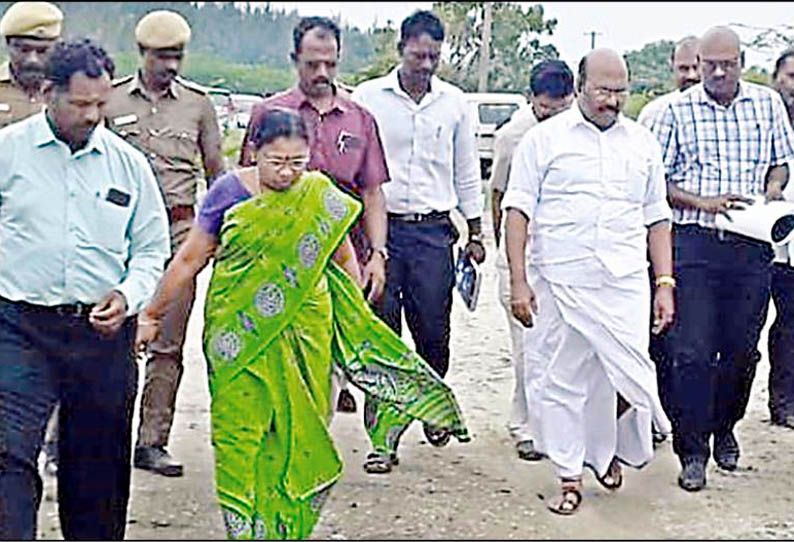 மரக்காணம் அருகே, மீன்பிடி துறைமுகம் அமைய உள்ள இடத்தை அமைச்சர் ஜெயக்குமார் ஆய்வு