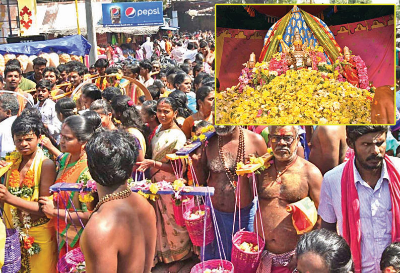 கழுகுமலை கழுகாசலமூர்த்தி கோவிலில் மலர்க்காவடி விழா திரளான பக்தர்கள் தரிசனம்