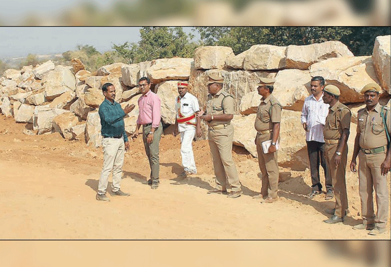 யானைகள் ஊருக்குள் வராமல் தடுக்க தடுப்பு சுவர் அமைக்கும் பணி கலெக்டர் நேரில் ஆய்வு