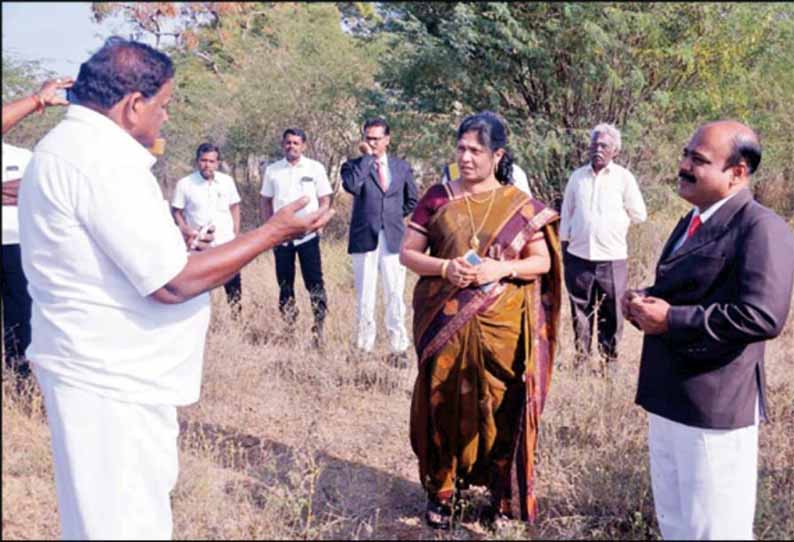 திருமங்கலத்தில் கோர்ட்டு கட்டப்படும் இடத்தில் நீதிபதிகள் ஆய்வு