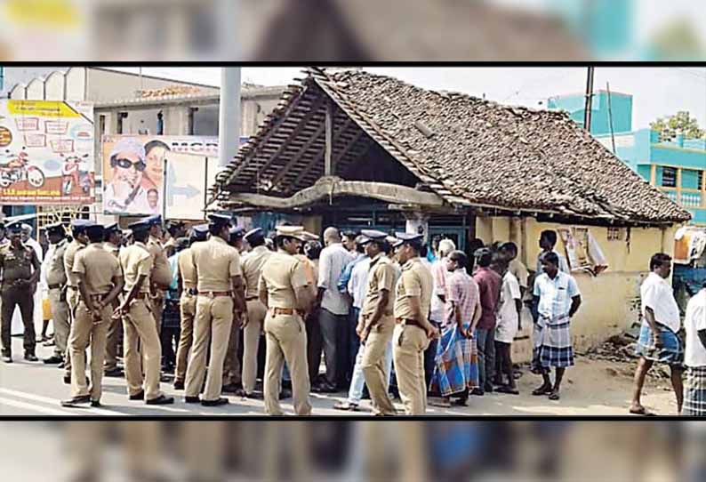 போக்குவரத்துக்கு இடையூறாக உள்ள விநாயகர் கோவிலை இடிக்கும் பணி தடுத்து நிறுத்தம்