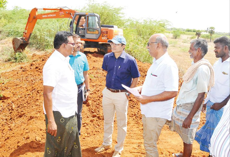 குடிமராமத்து திட்டப்பணிகளை கலெக்டர் ஆய்வு