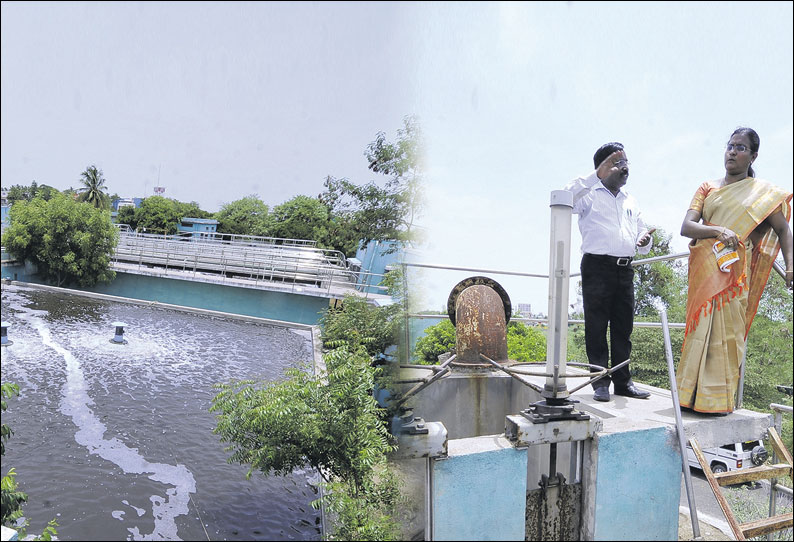 கழிவு நீர் சுத்திகரிப்பு மையம் - திருவள்ளூர் கலெக்டர் ஆய்வு