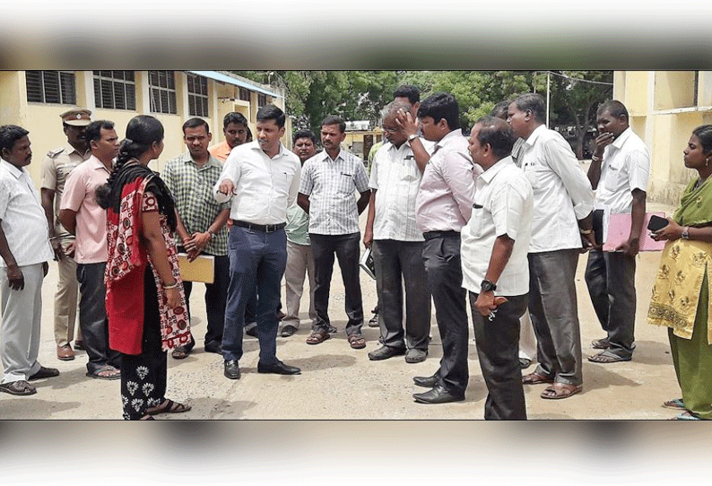 தற்காலிக மாவட்ட அலுவலகம் அமைப்பதற்கான இடத்தை தனி அதிகாரி ஆய்வு