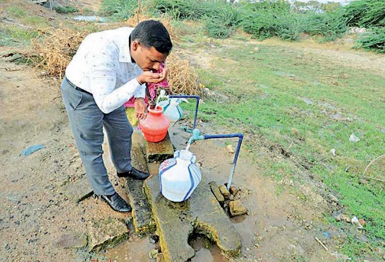 திருப்புல்லாணி யூனியன் பகுதியில் காவிரி கூட்டுக்குடிநீர் வினியோக பணிகளை கலெக்டர் ஆய்வு