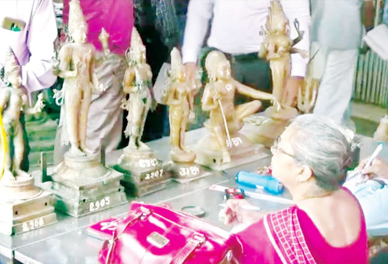 திருவாரூர் தியாகராஜர் கோவில் பாதுகாப்பு மையத்தில் 2,963 சிலைகள் ஆய்வு அதிகாரிகள் தகவல்