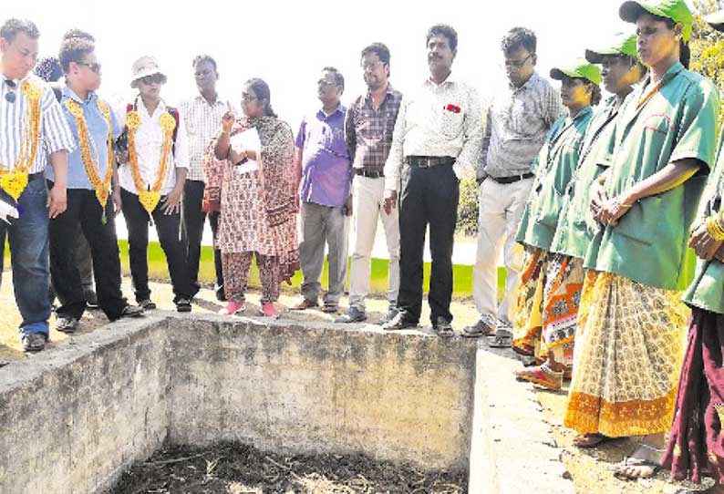 படப்பை அருகே வளர்ச்சிப்பணிகளை பார்வையிட்ட வெளிநாட்டு அதிகாரிகள்