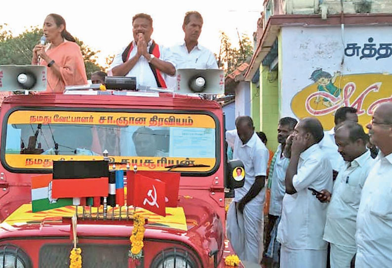 ஆலங்குளம் பகுதியில் தி.மு.க. வேட்பாளர் ஞானதிரவியம் தீவிர பிரசாரம்