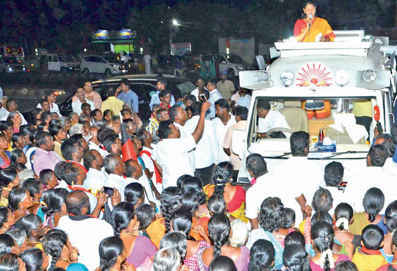 அ.தி.மு.க. ஆட்சி தொடர்ந்தால் “தமிழகத்தை யாராலும் காப்பாற்ற முடியாது” கனிமொழி எம்.பி. பேச்சு