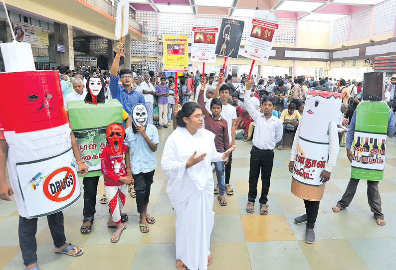 பிரம்ம குமாரிகள் சார்பில் உலக புகையிலை எதிர்ப்பு தின விழிப்புணர்வு நிகழ்ச்சி