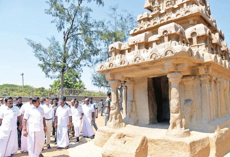 பிரதமர் மோடி, சீன அதிபர் வருகை: மாமல்லபுரத்தில் எடப்பாடி பழனிசாமி நேரில் ஆய்வு