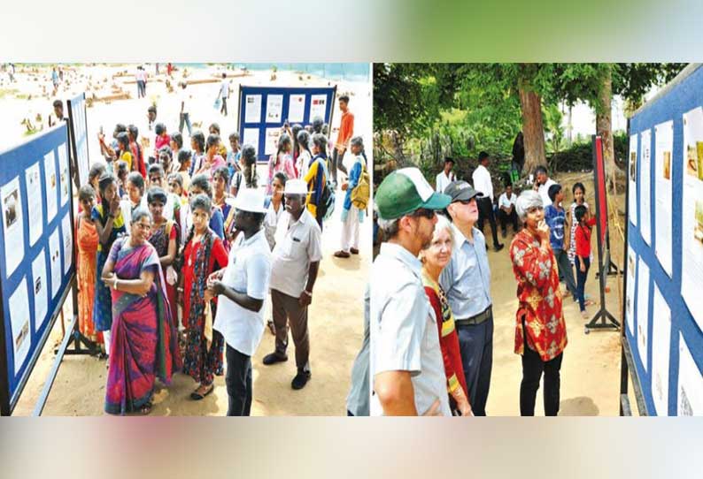 கீழடி அகழாய்வு பணிகளை காண கல்லூரி மாணவிகள், வெளிநாட்டினர் வருகை