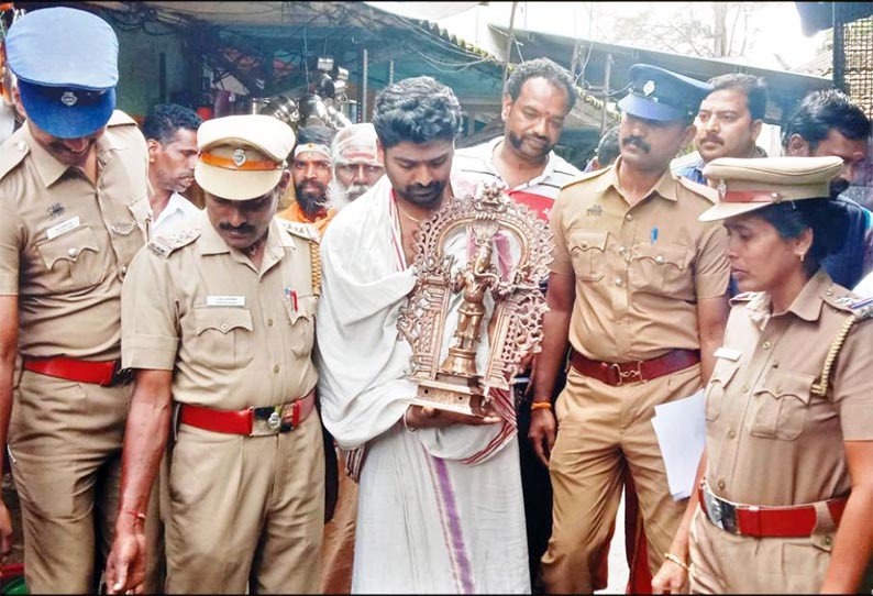 குரங்குமுடி எஸ்டேட் பகுதியில், திருடப்பட்ட விநாயகர் சிலை மீட்பு